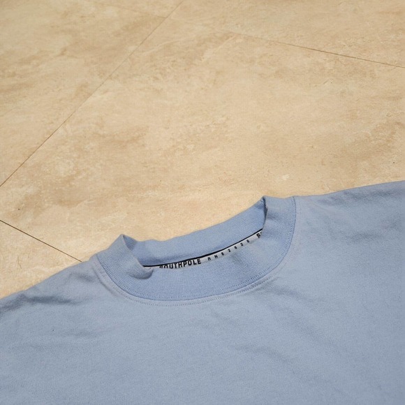 VTG South Pole Mens XL Embroidered Spellout Blue Long Sleeve T Shirt Streetwear - Picture 5 of 12
